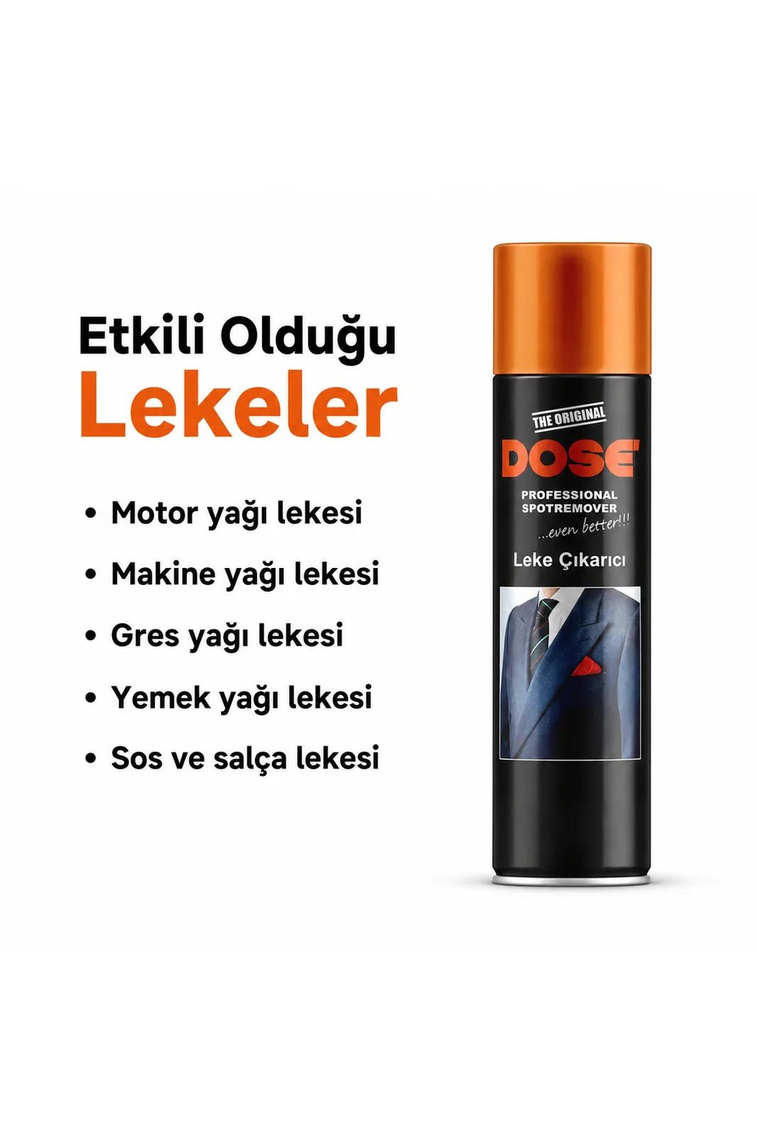 Leke Çıkarıcı Sprey 400 ml etkili olduğu lekelerin listesi