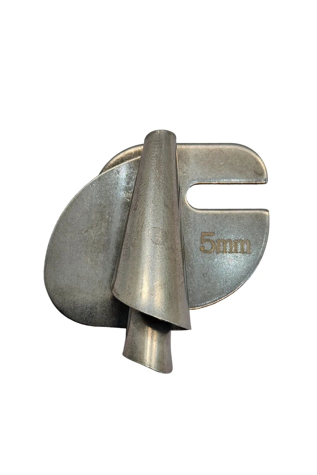 Düz Dikiş Makinesi Kıvırma Aparatı DY602-B 5mm ön yüz, ölçü yazılı kıvırma ağzı