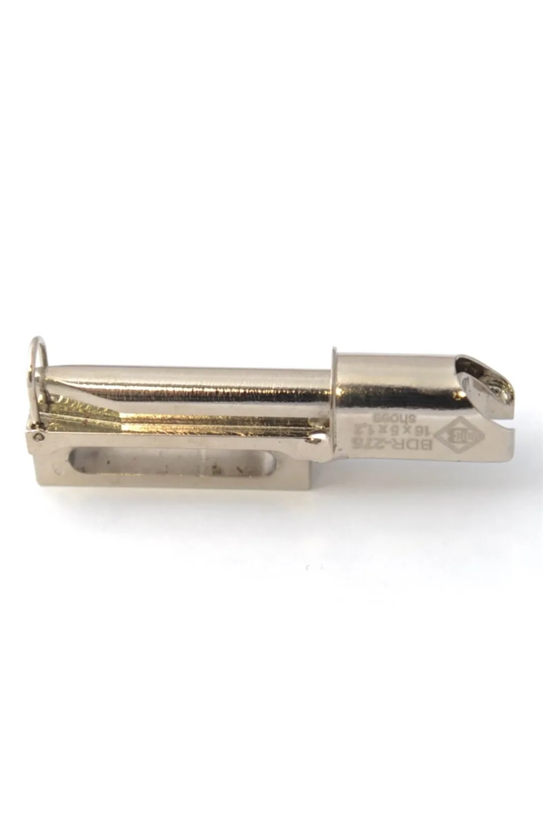 Deri Şerit Aparatı Fişek 16x5x1.2mm Shoes yandan görünüm, yazılı yüz