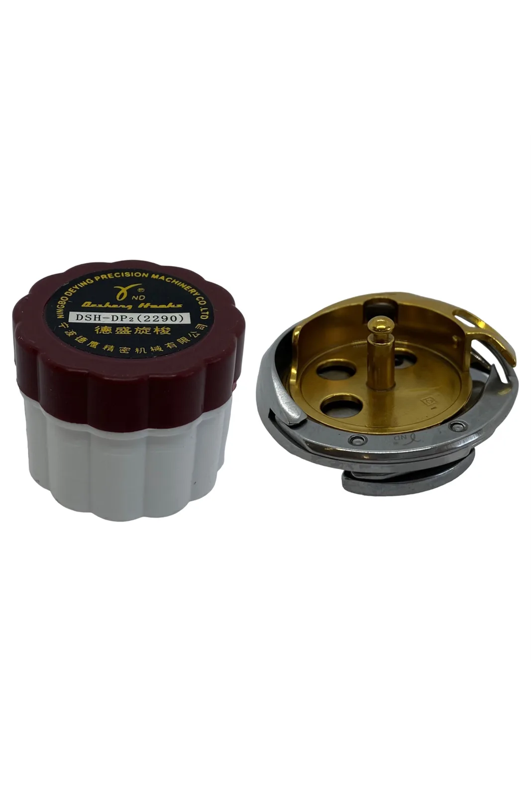 Desheng Juki LZ2290A Zikzak Makinesi Çağanozu DSH-DP2 saklama kabı yanında yandan görünüm