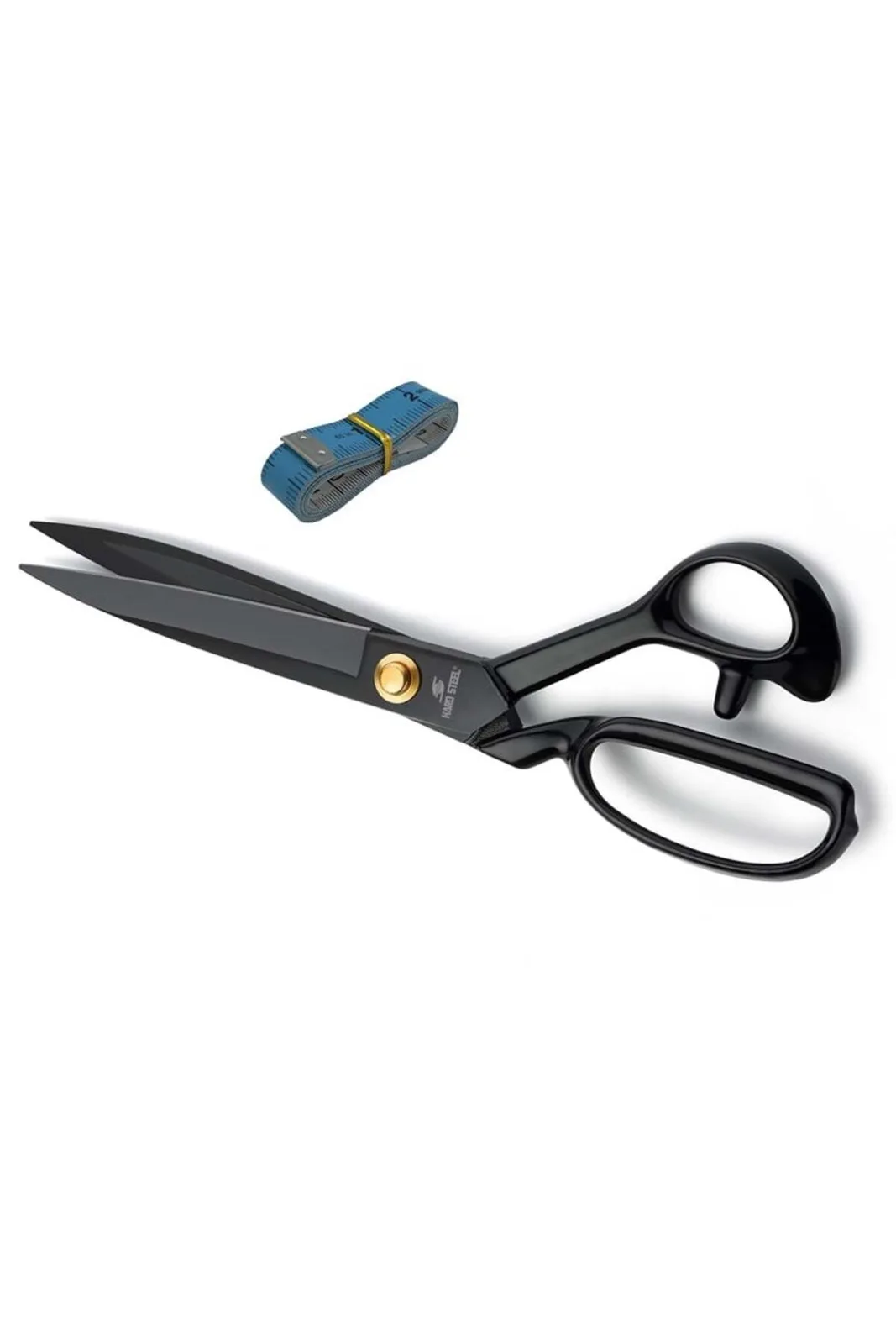 Hard Steel Paslanmaz Çelik Terzi Makası 8 İnç 20 cm Somunlu HS-8 mezura ile birlikte