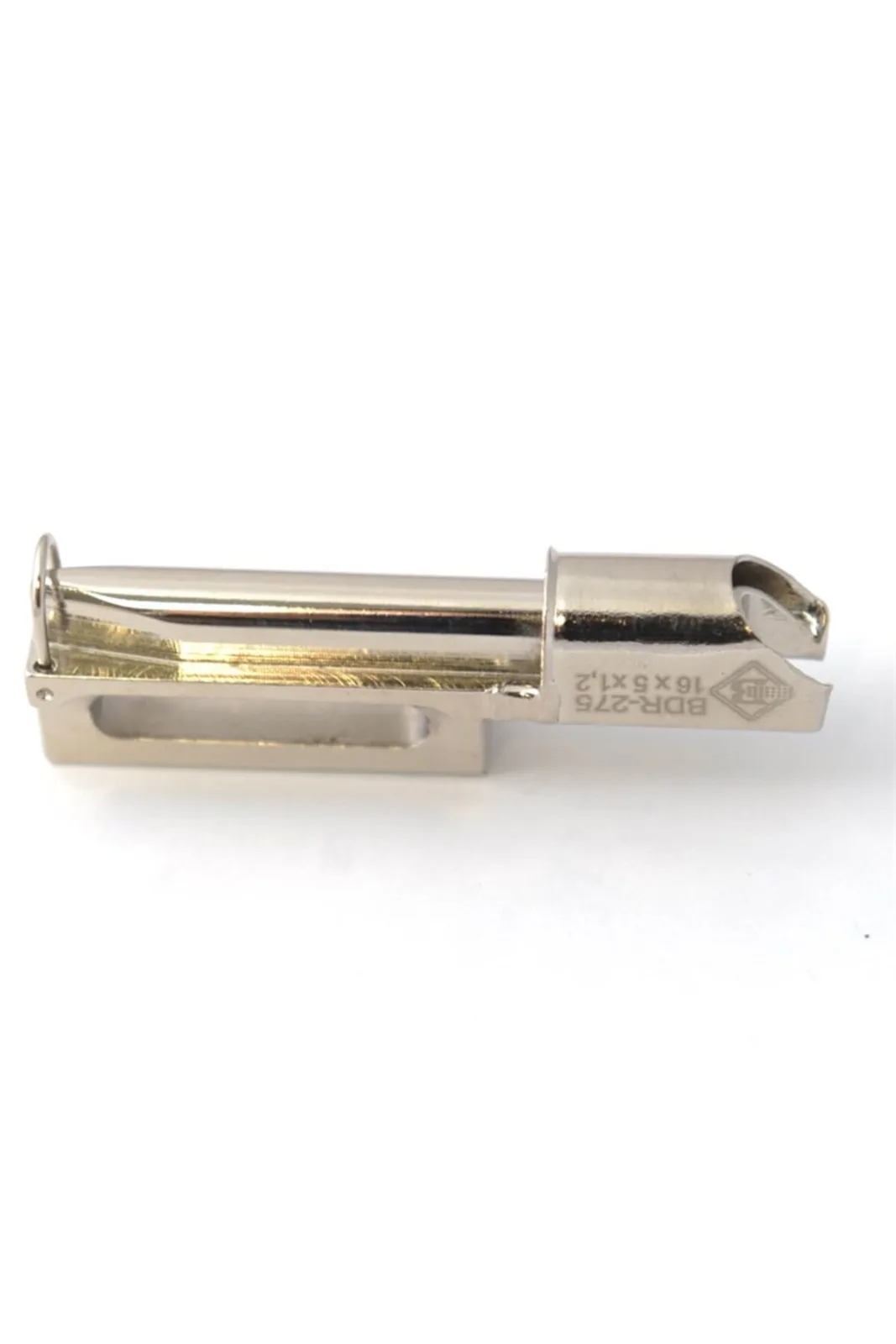 Deri Şerit Aparatı Fişek 16X5X1.2mm yandan görünüm, yazılı yüz