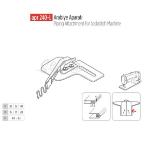 Arabiye Aparatı 20X10mm / APR 240-L - Konfeksiyon Sepeti