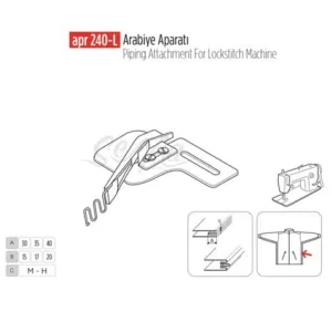 Arabiye Aparatı 20X10mm / APR 240-L - Konfeksiyon Sepeti