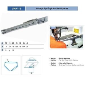Bant Reçme İkiye Katlama Apara 12X6mm / UMA-15 - Konfeksiyon Sepeti