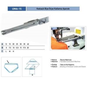 Bant Reçme İkiye Katlama Apara 22X11mm / UMA-15 - Konfeksiyon Sepeti