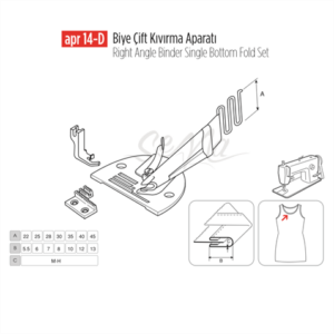 Biye Çift Kıvırma Apara 35X10mm / APR 14-D - Konfeksiyon Sepeti