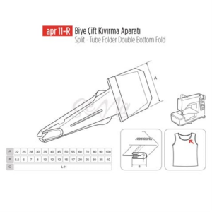 Biye Çift Kıvırma Apara Telli 30X8mm / APR 11-R - Konfeksiyon Sepeti