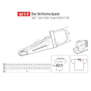 Biye Tek Kıvırma Apara 60X25mm / APR 6-R - Konfeksiyon Sepeti