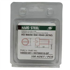 Düz Makine İğne Vidası Beyaz / 140553 (SS-7080510-TP) 100ADET - Konfeksiyon Sepeti