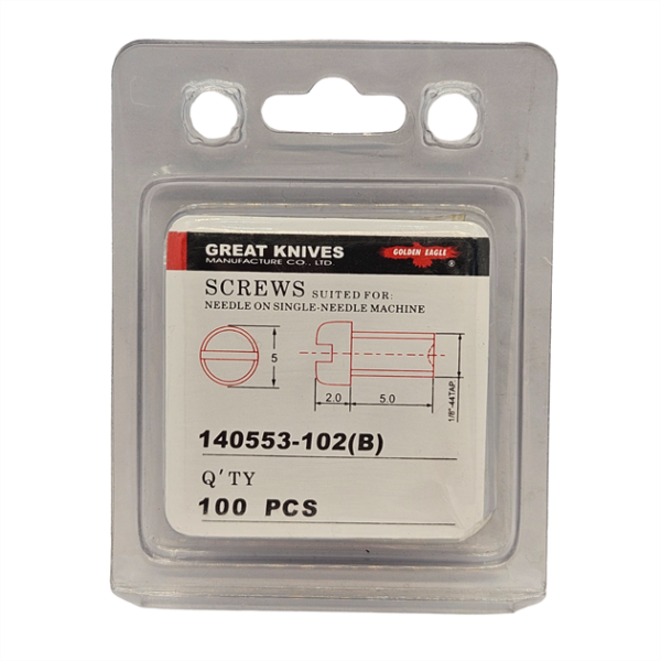 Düz Makine İğne Vidası Siyah / 140553 (SS-7080510-TP) 100ADET - Konfeksiyon Sepeti