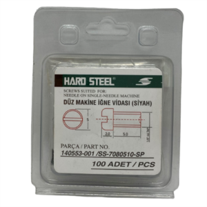 Düz Makine İğne Vidası Siyah / 140553 (SS-7080510-TP) 100ADET - Konfeksiyon Sepeti