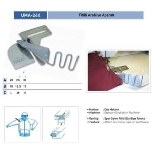 Düz Makine İkiye Katlama Apara 20X10 / UMA-244 - Konfeksiyon Sepeti