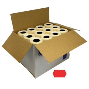 Etiketleme Makinesi Kırmızı Etiket 96Adet - Konfeksiyon Sepeti