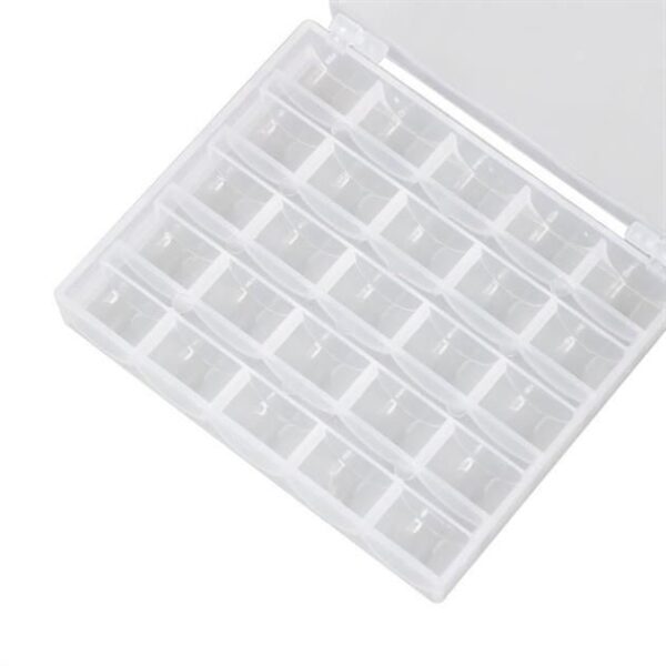 Ev Tipi Aile Dikiş Makinesi 25 Li Şeffaf Masura Saklama Kutusu - Konfeksiyon Sepeti