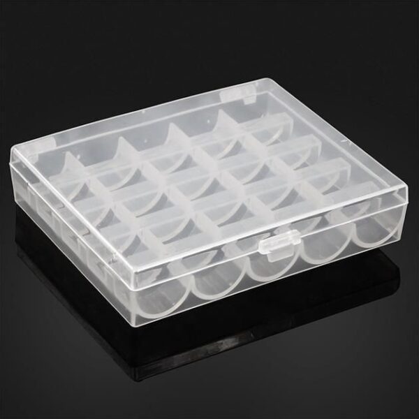 Ev Tipi Aile Dikiş Makinesi 25 Li Şeffaf Masura Saklama Kutusu - Konfeksiyon Sepeti