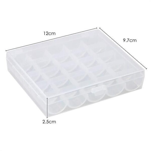 Ev Tipi Aile Dikiş Makinesi 25 Li Şeffaf Masura Saklama Kutusu - Konfeksiyon Sepeti