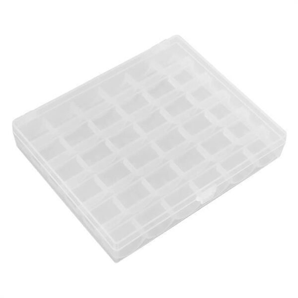 Ev Tipi Aile Dikiş Makinesi 36 Lı Şeffaf Masura Saklama Kutusu - Konfeksiyon Sepeti