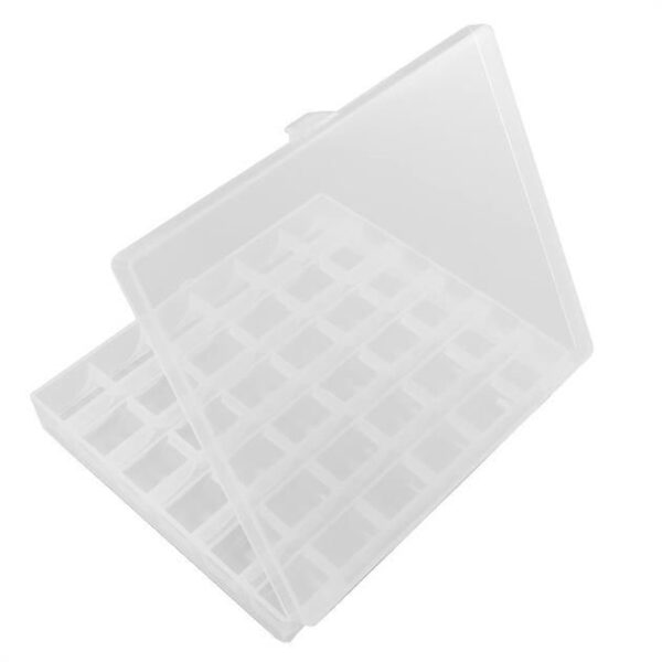 Ev Tipi Aile Dikiş Makinesi 36 Lı Şeffaf Masura Saklama Kutusu - Konfeksiyon Sepeti