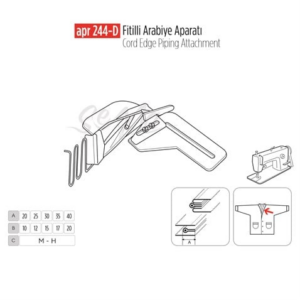 Fitilli Arabiye Apara 20X10mm / APR 244-D - Konfeksiyon Sepeti