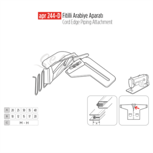 Fitilli Arabiye Apara 25X12mm / APR 244-D - Konfeksiyon Sepeti