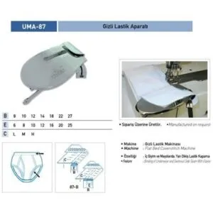 Uma Gizli Lastik Tek Katlama Aparatı 6X8/ UMA-87
