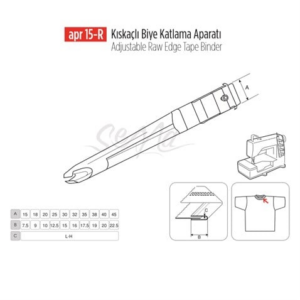 Kıskaçlı Biye Aparatı 15X7,5Mm / APR 15-R - Konfeksiyon Sepeti