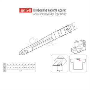 Kıskaçlı Biye Aparatı 30X15mm / APR 15-R - Konfeksiyon Sepeti