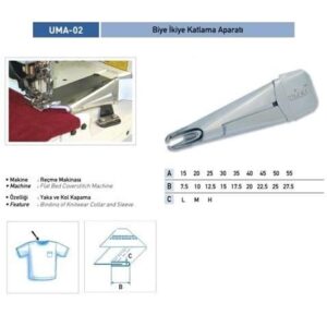 Lastik Biye Katlama Apara 25X12mm / UMA-02 - Konfeksiyon Sepeti