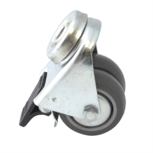 Makine Tekerleği Küçük Frenli Çiftli Teker / 50X17 M10 - Konfeksiyon Sepeti