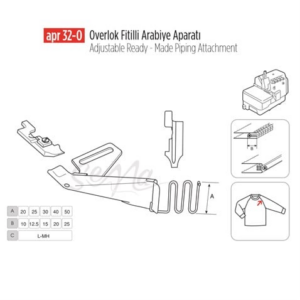 Overlok Fitilli Arabiye Apara 20X10mm / APR 32-O - Konfeksiyon Sepeti