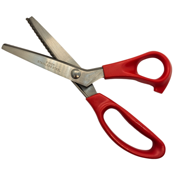 Plastik Saplı Sürfile Zikzak Makası 9-1/4 İnç 23.3Cm / A-85 - Konfeksiyon Sepeti