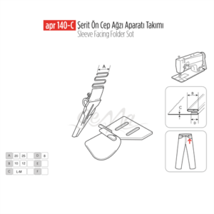 Şerit Ön Cep Ağzı Apara Set 25X12mm / APR 140-C - Konfeksiyon Sepeti