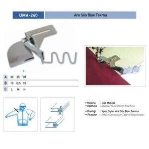 Süs Biye Arabiye Aparatı 25X12mm / UMA-240 - Konfeksiyon Sepeti