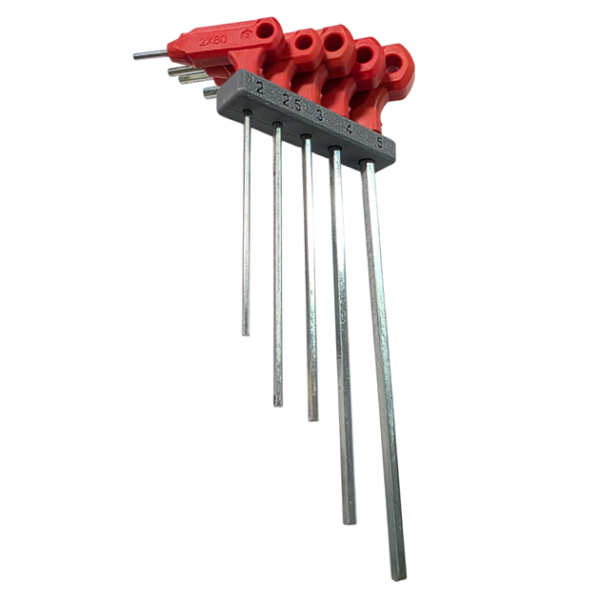 T Saplı İki Uçlu Alyan Anahtar Takımı 5 Parça - Konfeksiyon Sepeti