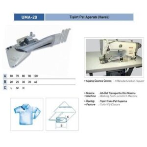 Tshirt Havalı Pat Apara 60Mm-20Mm / UMA-20 - Konfeksiyon Sepeti