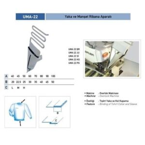 Yaka Ribana Apara 70X35mm / UMA-22 - Konfeksiyon Sepeti