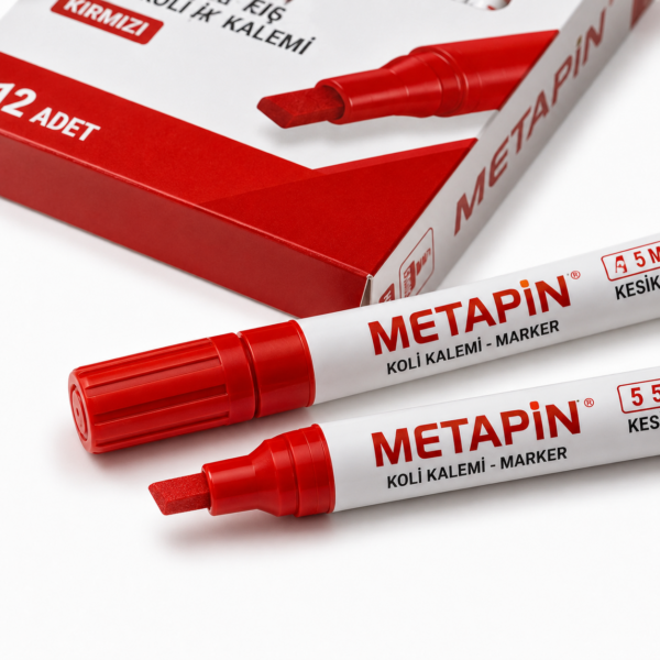 Metapin kırmızı koli kalemi 12 li ekonomik paket görseli