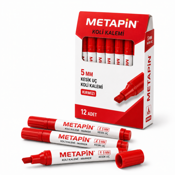 Metapin kırmızı koli kalemi kullanım görseli